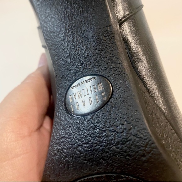 Mint Stuart Weitzman Black Leather Boots Size 6 M - Picture 10 of 14